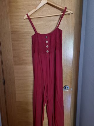 Mono largo rojo tirantes