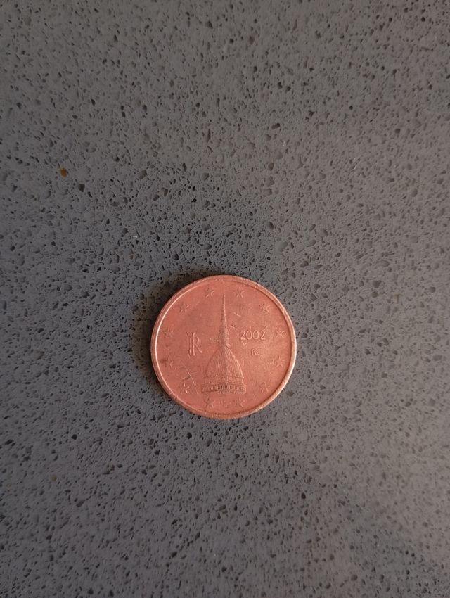 Moneda 2 céntimos Italia. 2002