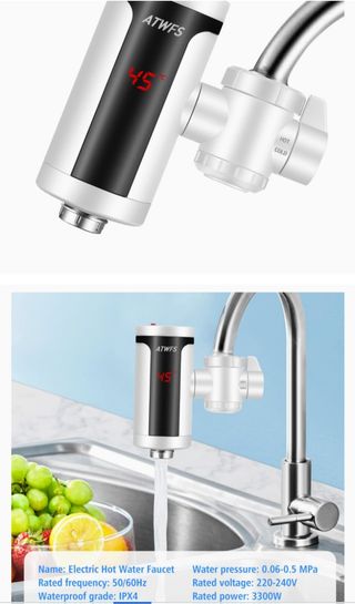 Calefactor de agua instantáneo grifos