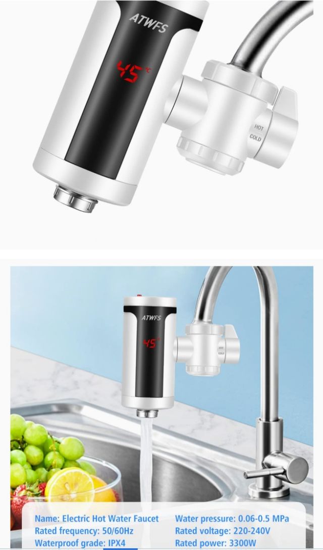 Calefactor de agua instantáneo grifos