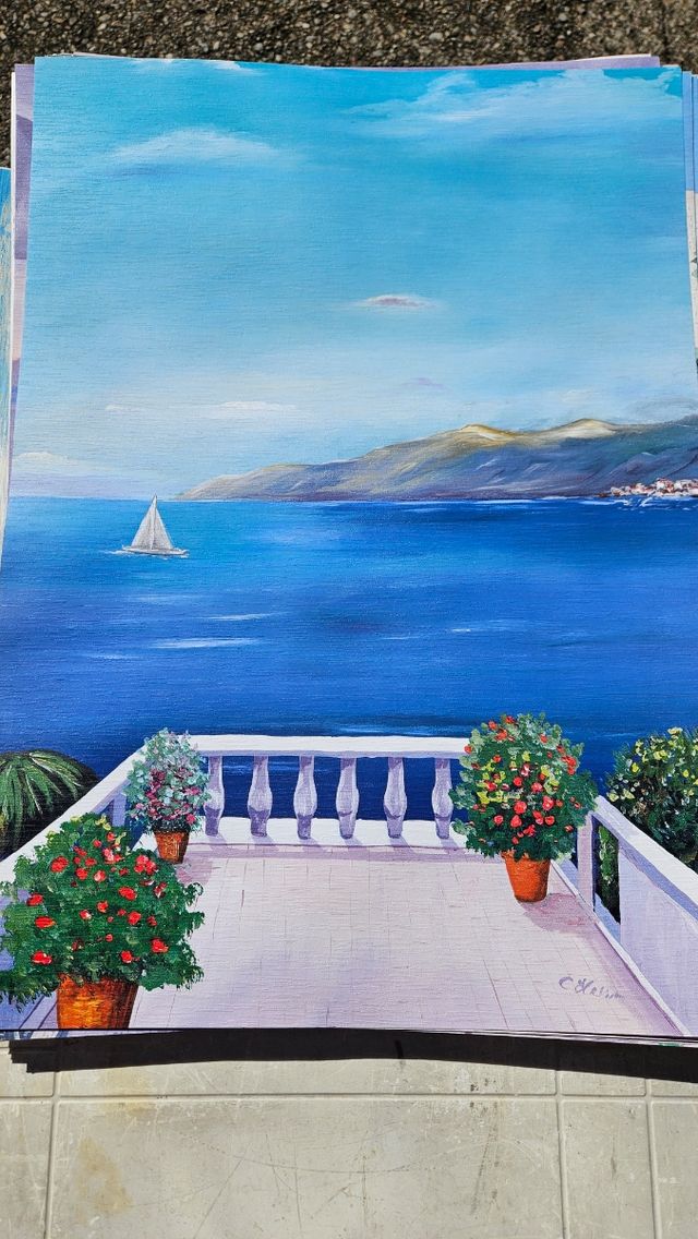 20 poster quadri mare grecia