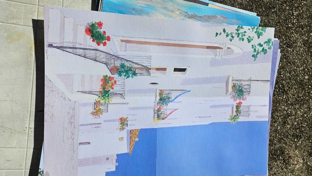 20 poster quadri mare grecia