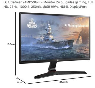 LG UtraGear 24MP59G-P - Monitor 24 pulgadas gaming