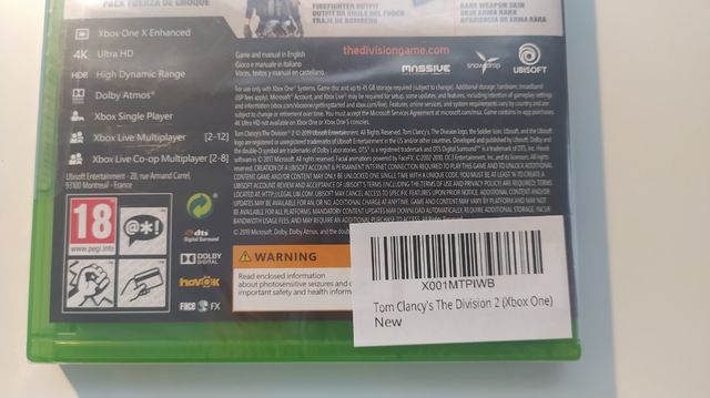 [Xbox] Tom Clancy's The Division 2 - Limited Ed.