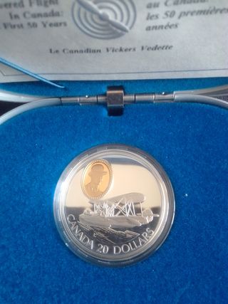 COLECCION DE 10 MONEDAS DE CANADA DE PLATA Y ORO.