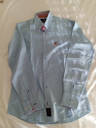 Camisa azul manga larga 