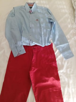 Camisa azul manga larga 