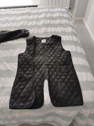 Chubasquero con chaleco negro mujer