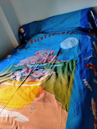Funda edredón y cortina Los Picapiedra