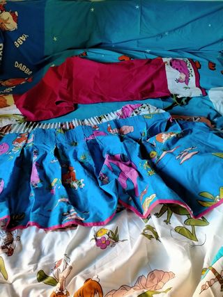 Funda edredón y cortina Los Picapiedra