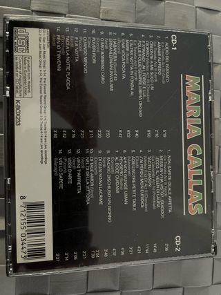 2 CDs de MARIA CALLAS