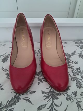 Zapatos rojos piel Fosco