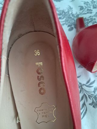 Zapatos rojos piel Fosco