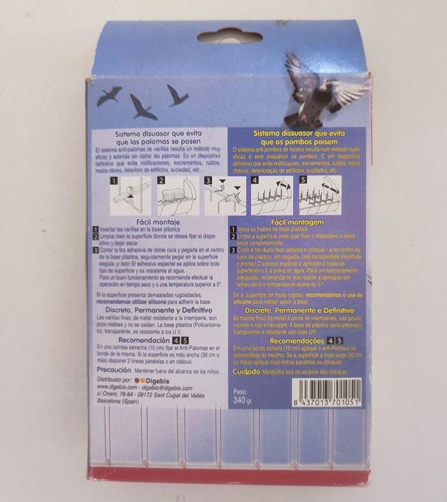 Ahuyentador de palomas 5m