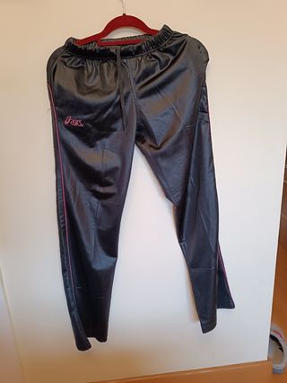 Chándal ASICS mujer negro y rosa