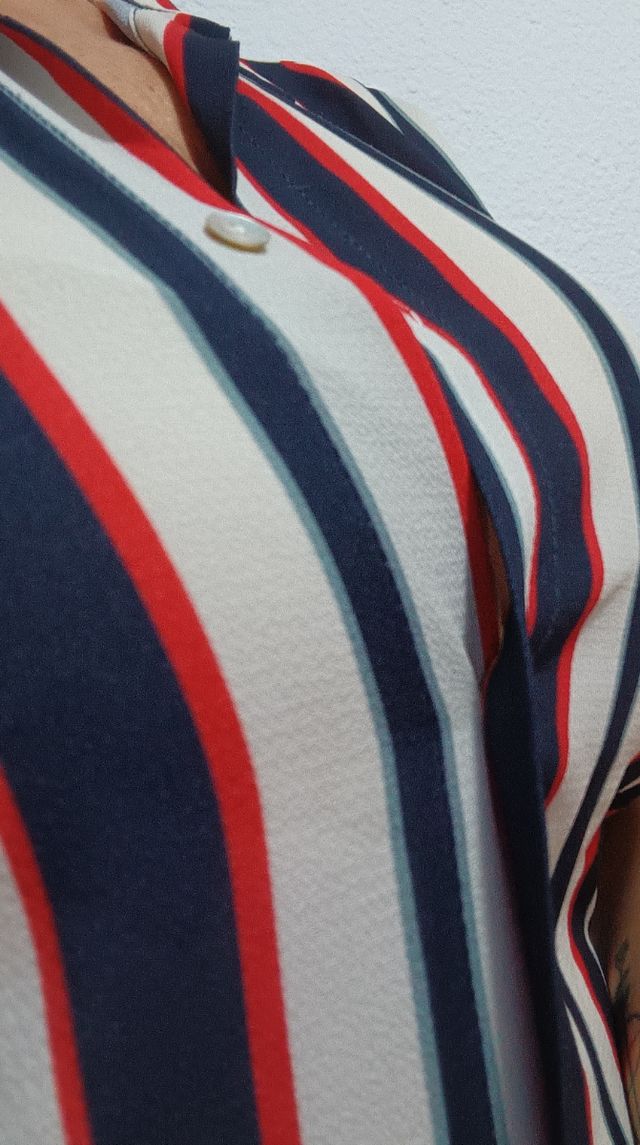 Vestido camisero de rayas corte inglés