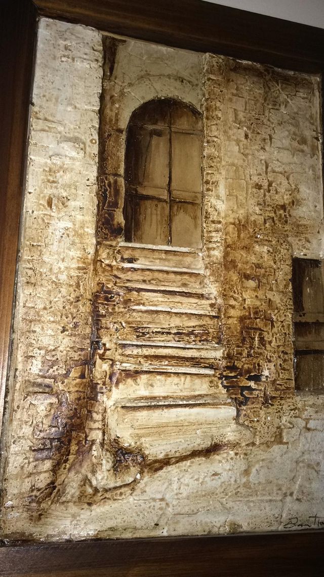 set di quadri in rilievo con pietra