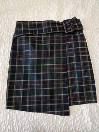 Falda cuadros vintage talla S