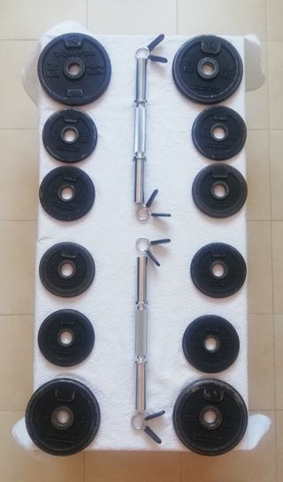 2 pesas 10 kg hierro fundido