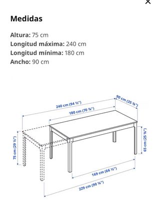 Mesa extensible comedor