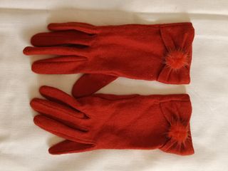 Preciosos Guantes Color Teja