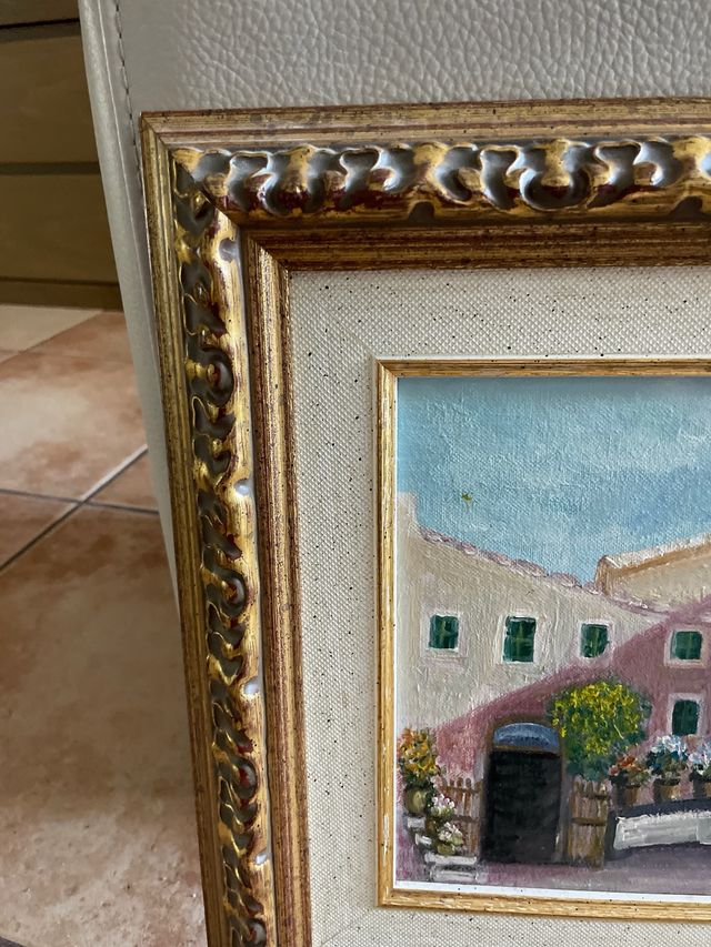 Cuadro antiguo de pintura 40 x 35