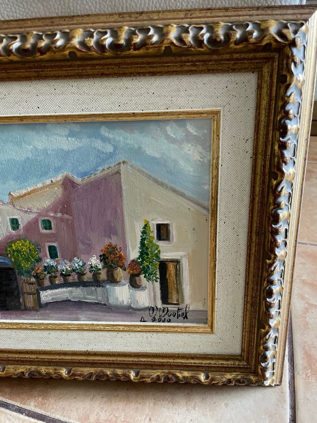 Cuadro antiguo de pintura 40 x 35