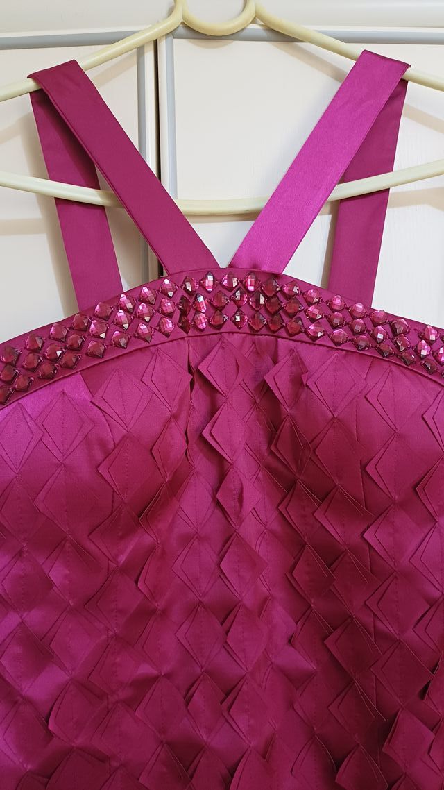 Vestido de fiesta fucsia buganvilla