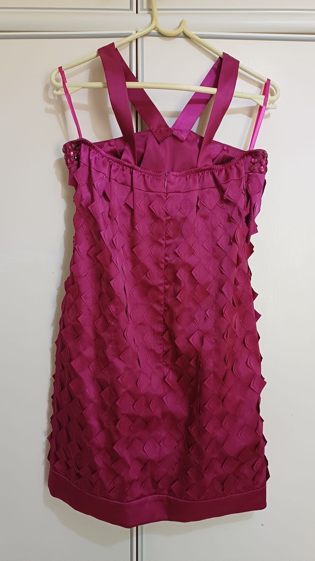 Vestido de fiesta fucsia buganvilla
