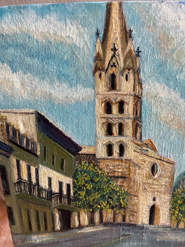 Cuadro antiguo , iglesia binissalem