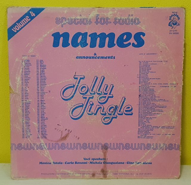 Lotto stock blocco 3 LP jingles Radio New Phantom