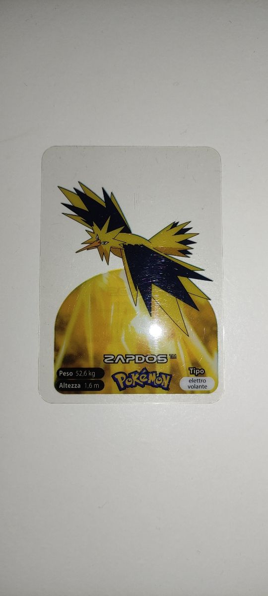 Pokémon lamincards zapdos edibas