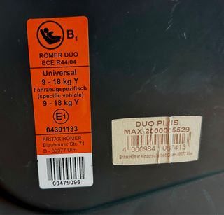 Silla Britax Romer Duo Plus
