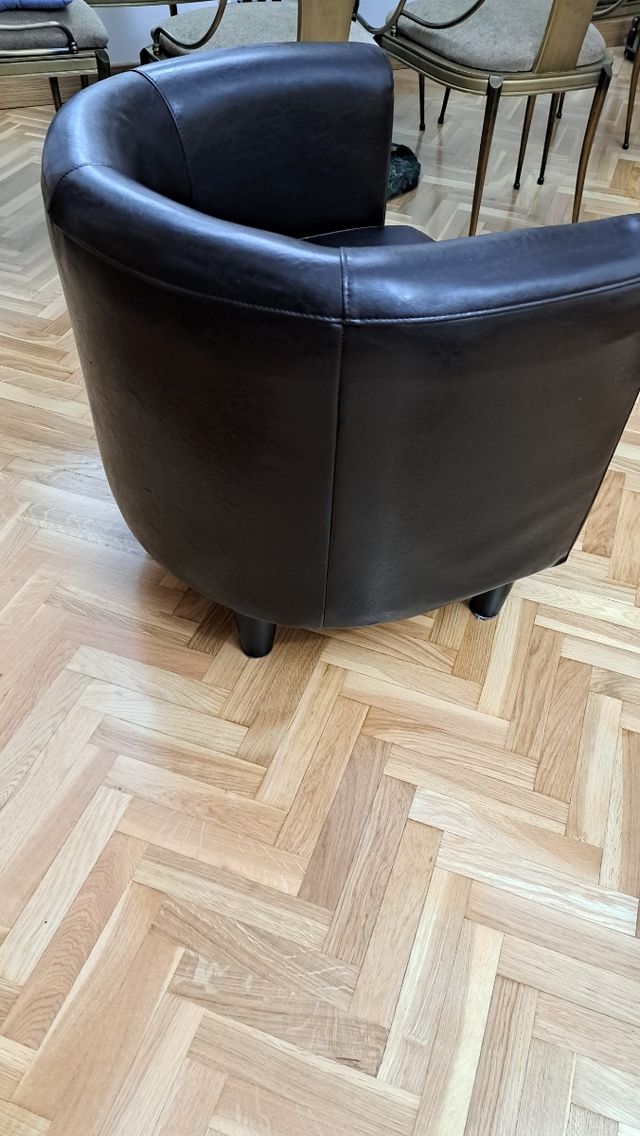  Sillón piel sintética CUPIDO negro 