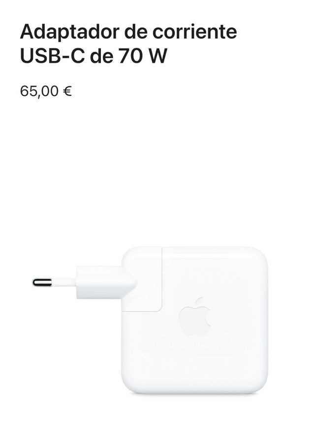 Adaptador Apple usb-C 70w+ cable magsafe