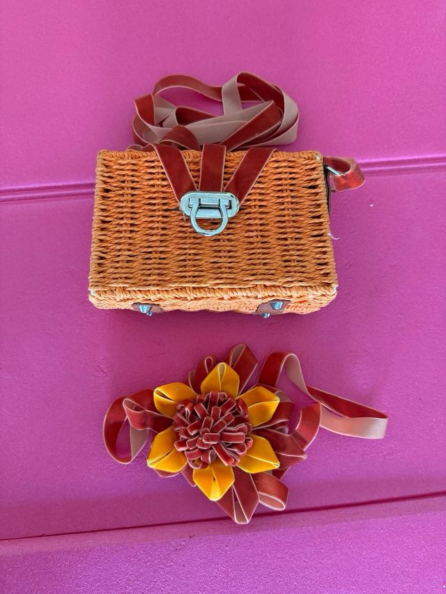 Bolso ratán Naranja