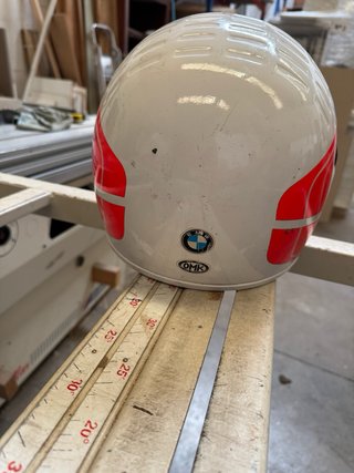 Casco BMW antiguo vintage.