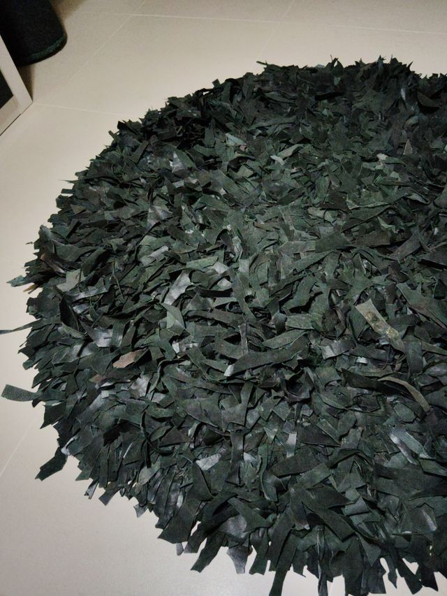 Alfombra de piel redonda