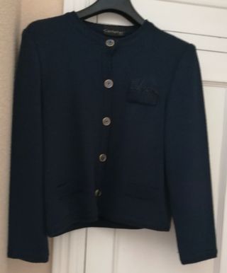 Chaqueta punto vintage azul marino 
