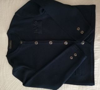 Chaqueta punto vintage azul marino 