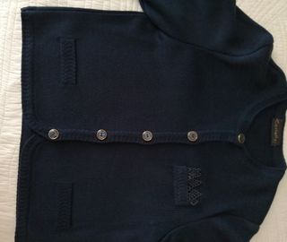 Chaqueta punto vintage azul marino 