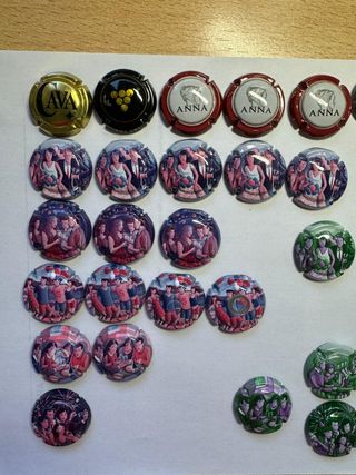 Lote de 41 chapas de cava