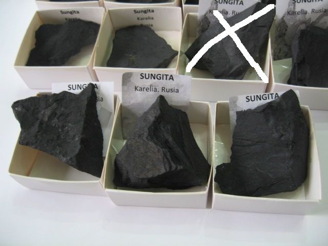 Mineral: Sungita de Rusia. Tamaños muy grandes