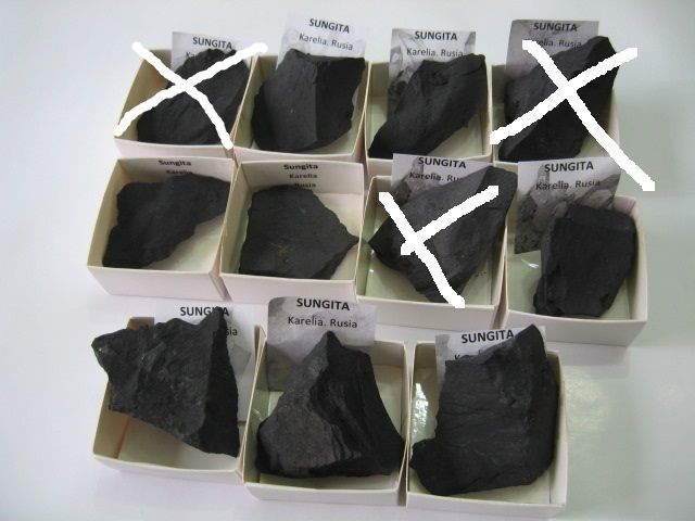 Mineral: Sungita de Rusia. Tamaños muy grandes