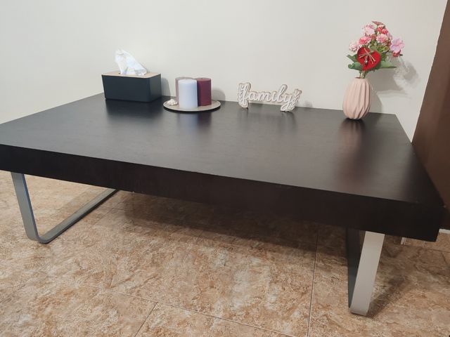 Mesa auxiliar madera negra