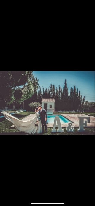 Letras de corcho para boda A & F