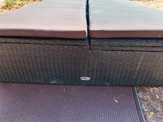 Tumbona convertible, cojín, ratán Vidaxl