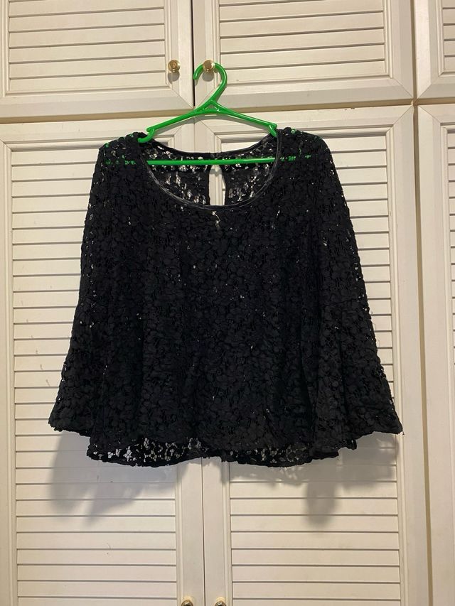 Black lace shirt