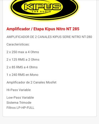 Amplificador kipus