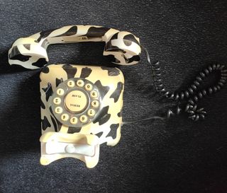 Teléfono retro vaca